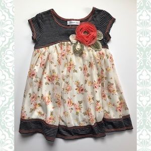 Toddler Girls' Knit to Challis Print Dress